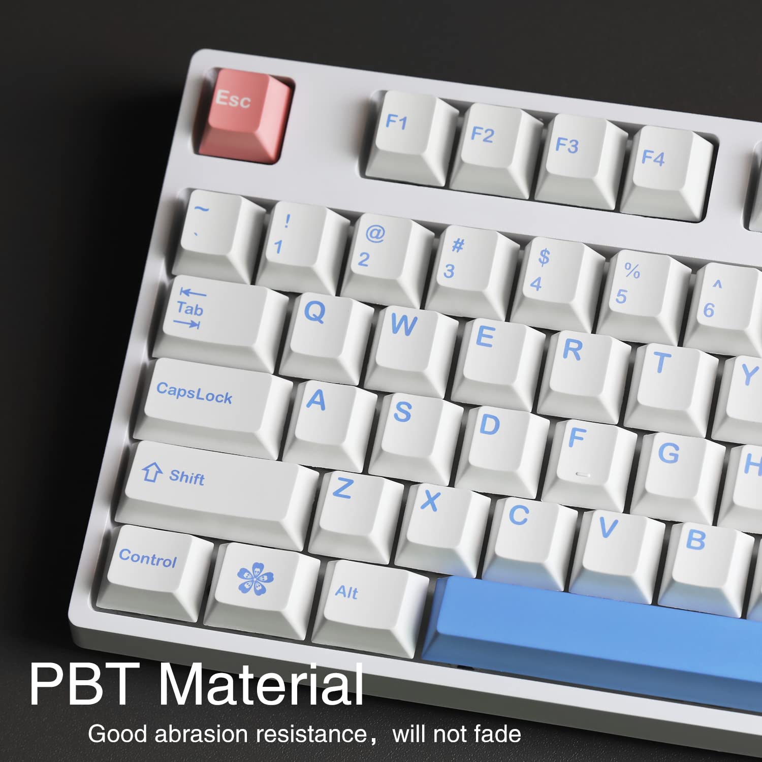 Pbt Keycaps Cherry Profile White Keycaps For Mechanical Keyboards Gateron Cherry Mx Swithes 60/65/75 Percent Gaming Keyboard 153